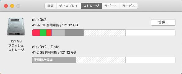 ストレージ確認