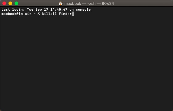 killall Finder