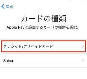 Apple Pay 種類　クレジットカード