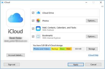 WindowsでiCloudを設定