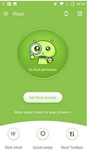 「Get Root access」ボタンをタップ